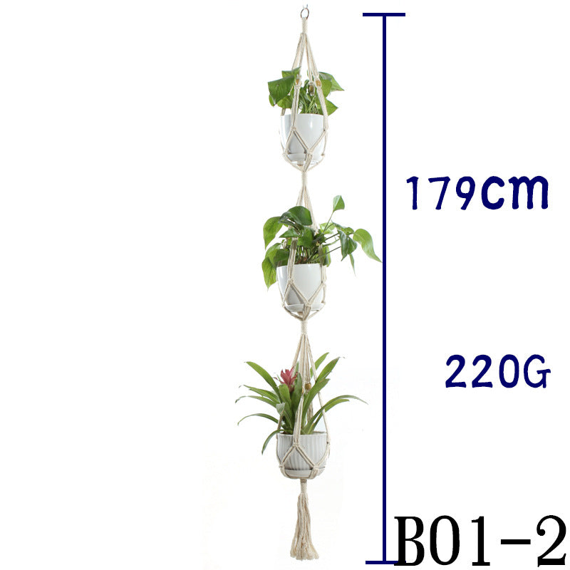 Boho Cotton Rope Plant Hanger