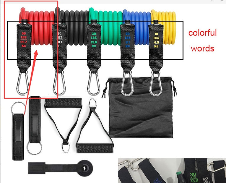 Elastic Resistance Band Set for Home Workouts