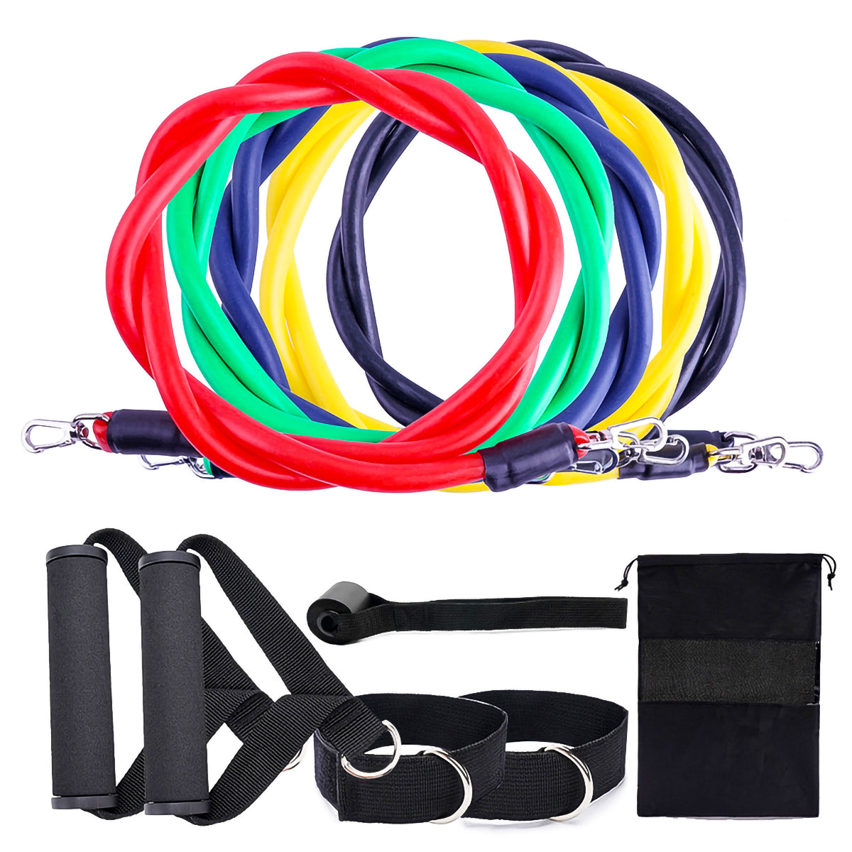 Elastic Resistance Band Set for Home Workouts