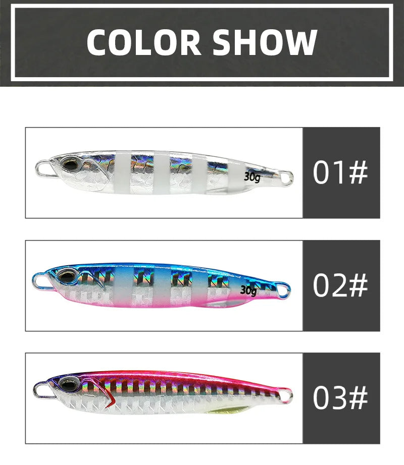 Metal Cast Jig Spoon Fishing Lure