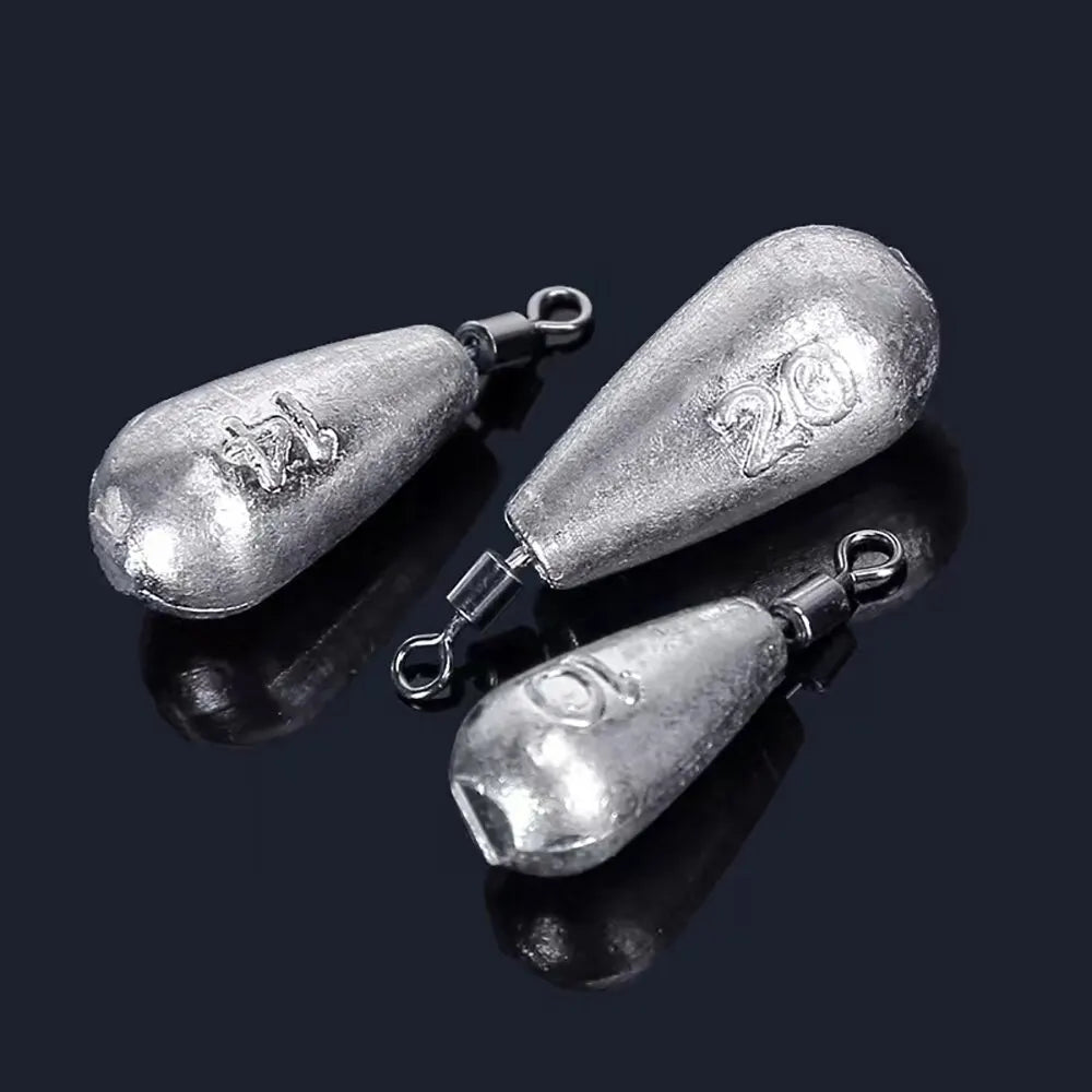 Drop Shot Fishing Weights – 15PCS Metal Sinkers Set | 3.5g–20g Tube Bullet Weights for Freshwater & Saltwater