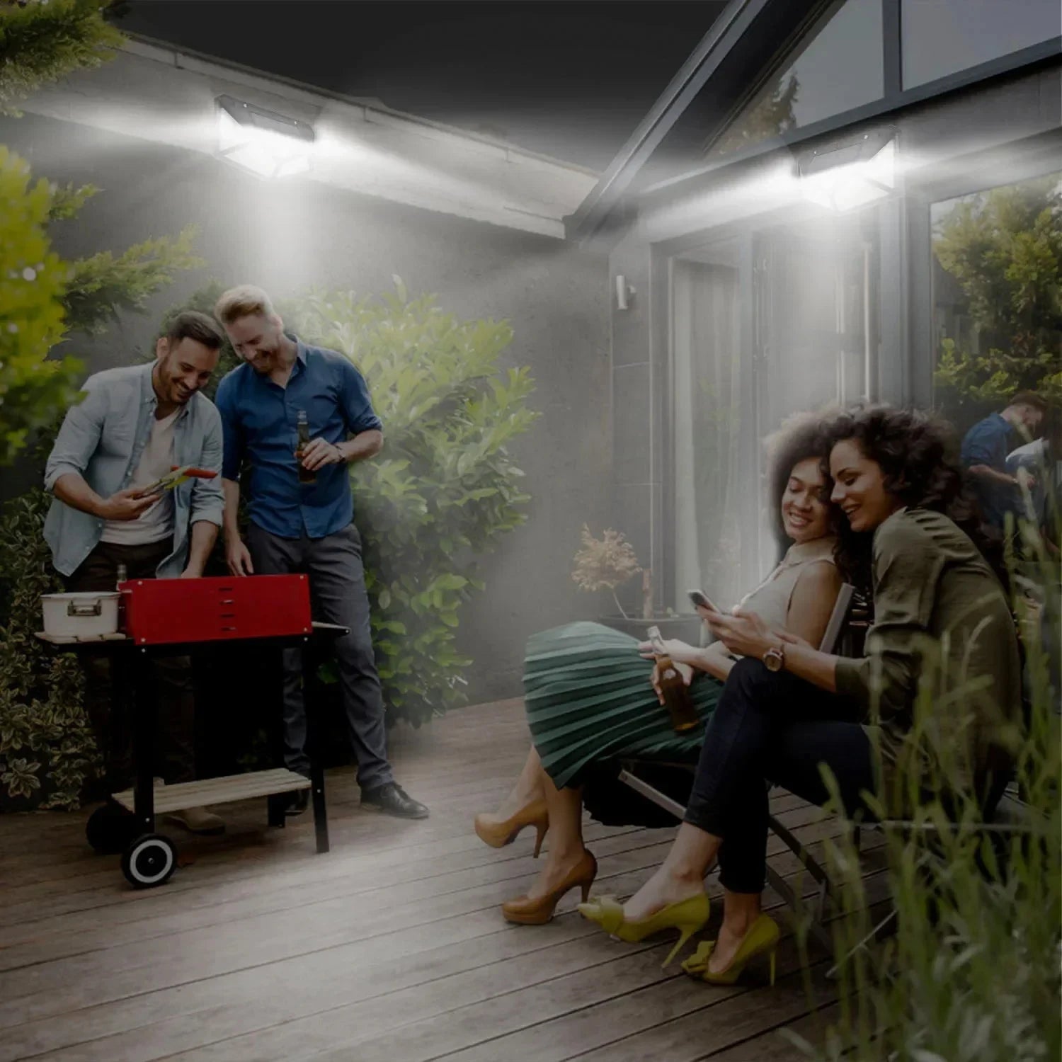 100 LED Solar Wall Lamp | Outdoor Waterproof Motion Sensor Street & Garden Light