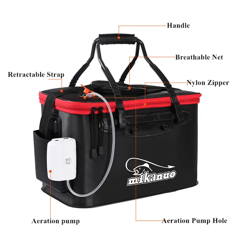 Folding EVA Fishing Bucket | Thickened Live Fish Storage Tank | Portable Outdoor Live Fish Container