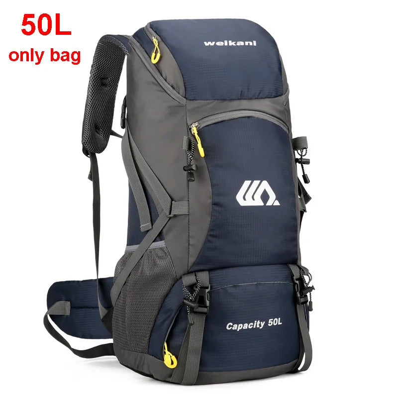 50L Travel Backpack | Waterproof Hiking Camping Rucksack for Men, Large Outdoor Climbing & Mountaineering Bag