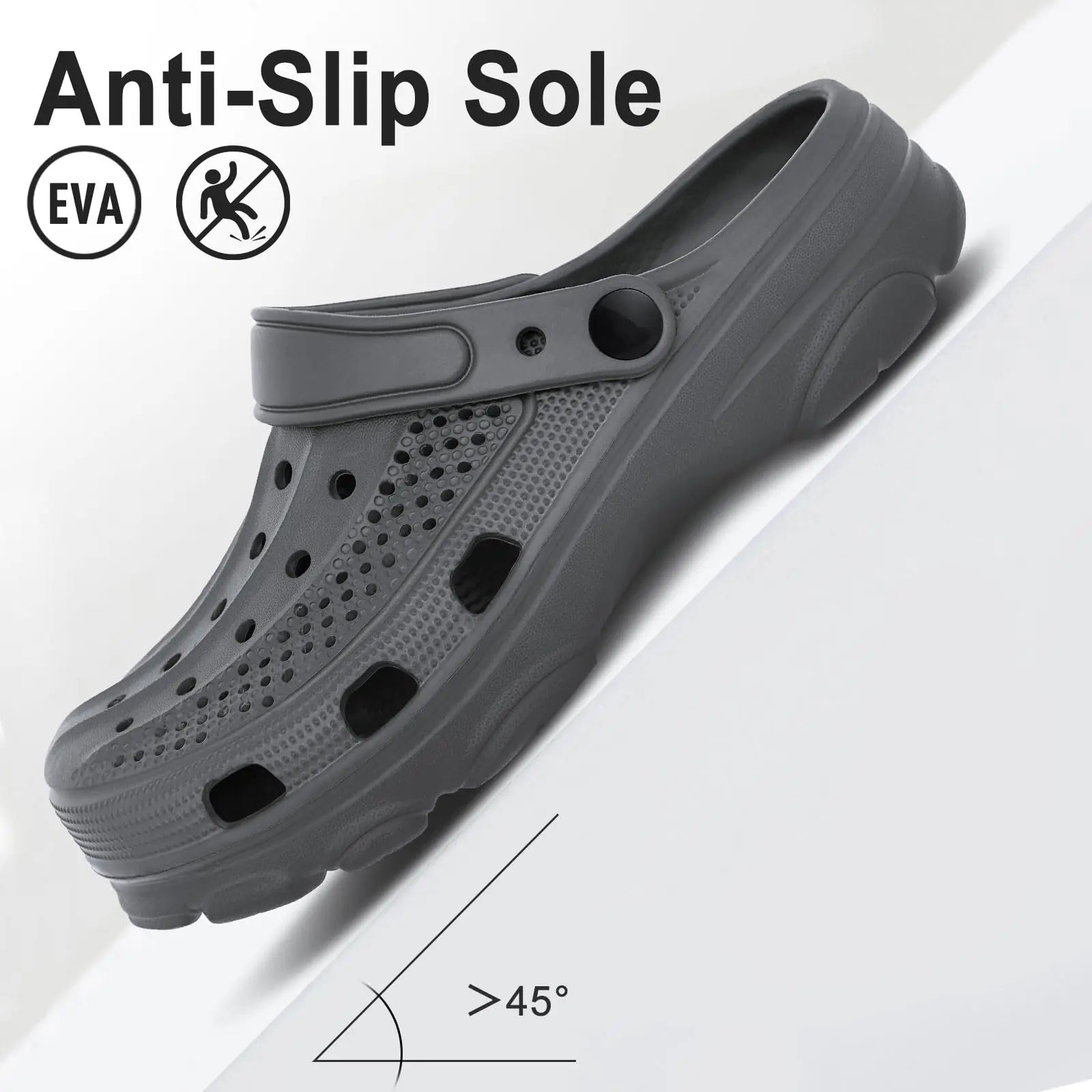 Pallene Men’s Clogs Sandals Non-Slip Breathable Casual Outdoor Beach Shoes