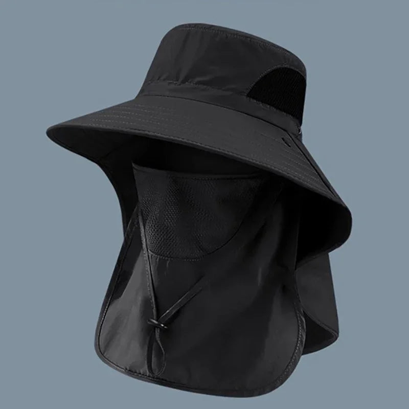 Summer Sun Hat with UV Protection | Outdoor Fishing, Hiking, Camping Bucket Cap with Neck Flap for Men & Women
