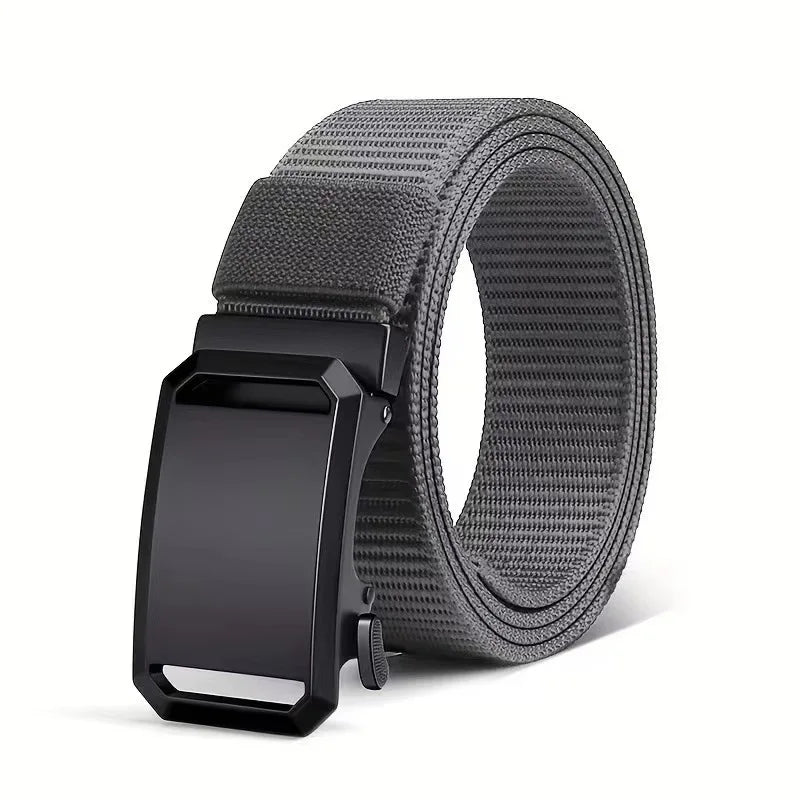 Automatic Buckle Tactical Belt | Durable Canvas Waist Belt for Men Outdoor, Hunting, Training, Casual Wear
