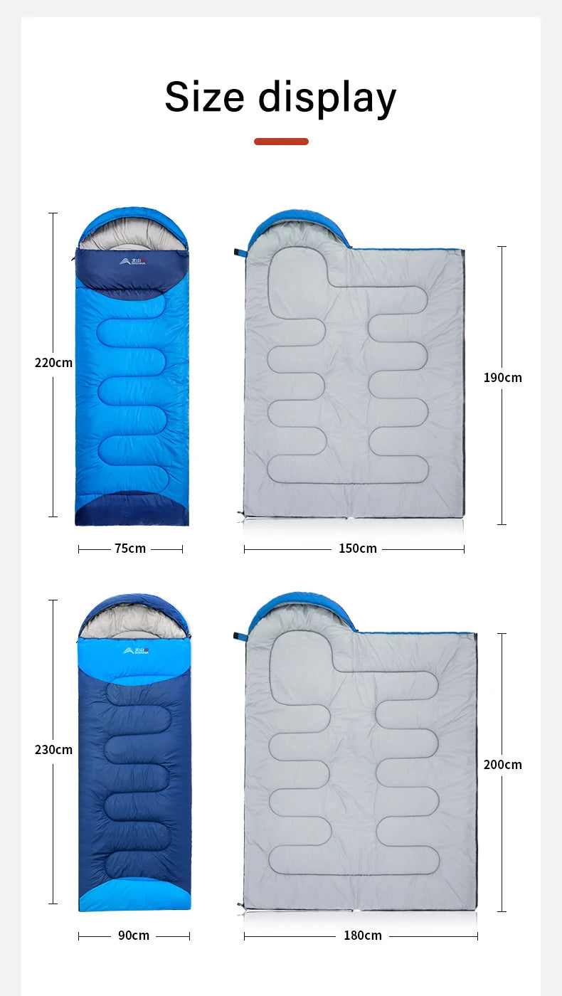 BISINNA Ultralight Waterproof Sleeping Bag | Winter Warm Envelope Backpacking Bag for Camping, Hiking & Travel