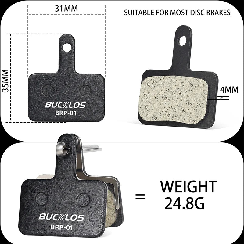 BUCKLOS Resin Bike Brake Pads