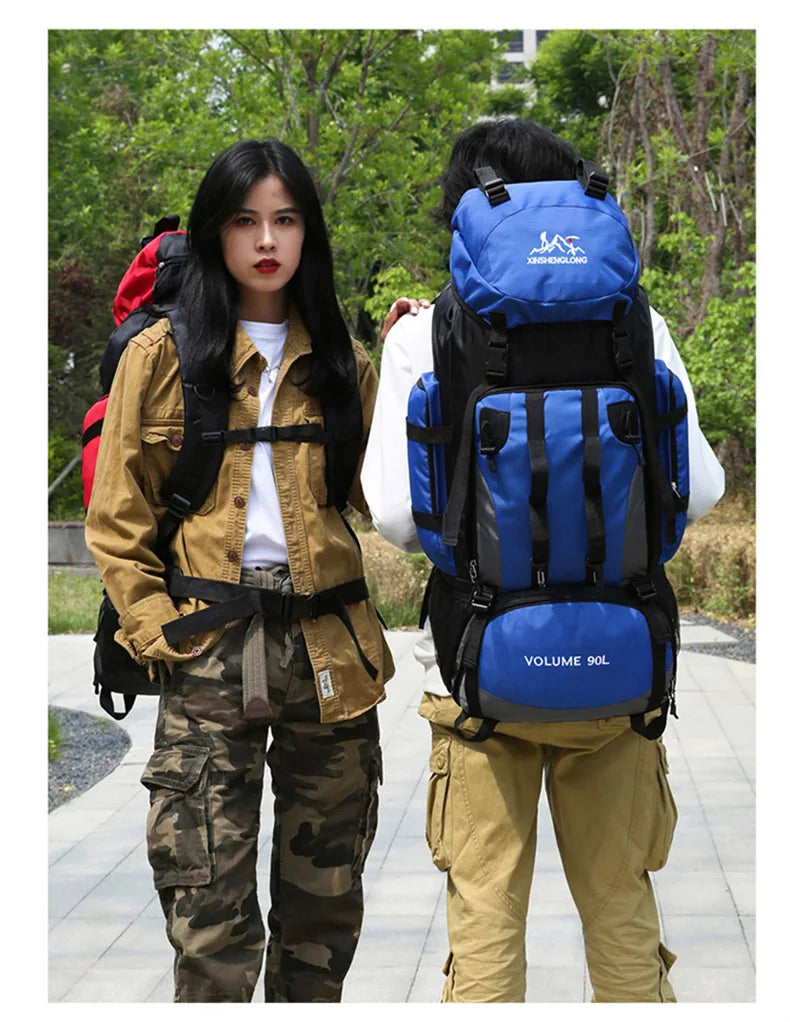 90L Waterproof Hiking Backpack | Large Capacity Camping & Trekking Rucksack for Men, Outdoor Travel Bag