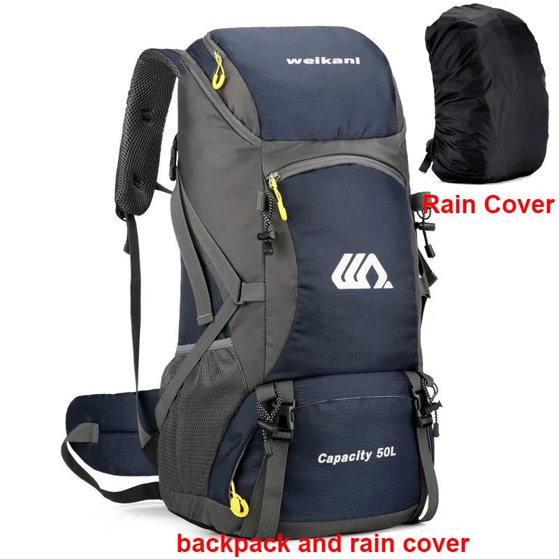 50L Travel Backpack | Waterproof Hiking Camping Rucksack for Men, Large Outdoor Climbing & Mountaineering Bag