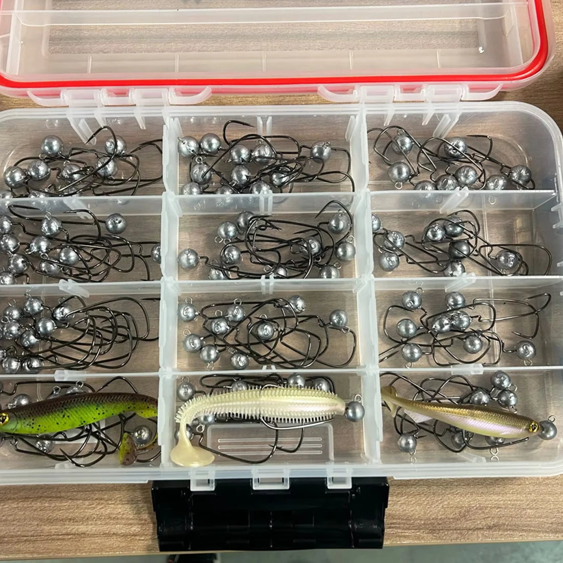 50Pcs EWG Worm Hooks – Wide Gap Texas Rig Fishing Hooks for Bass, Freshwater & Saltwater (Sizes 10# to 8/0#)
