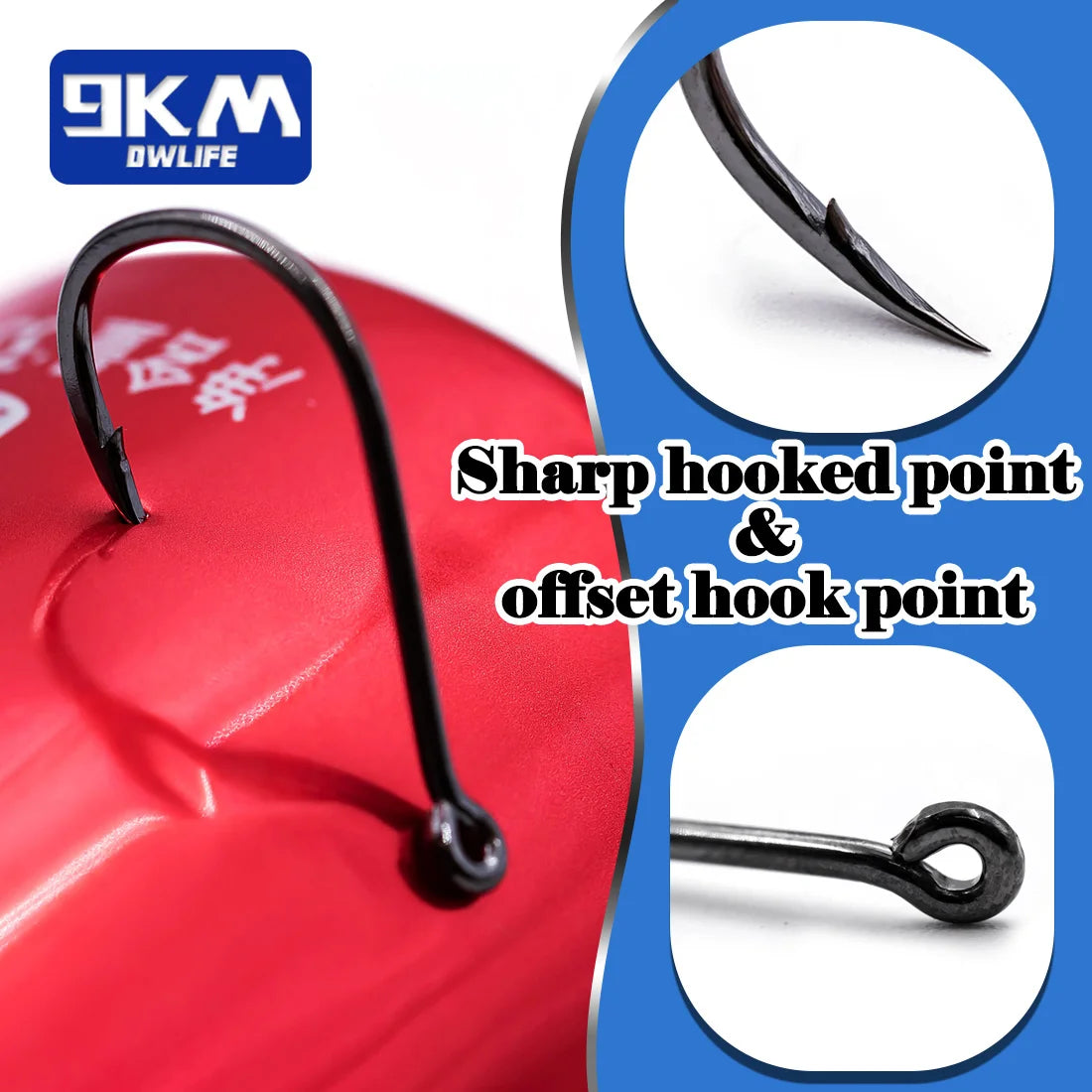 9KM 50–200pcs Strong Circle Carp Fishing Hooks Saltwater