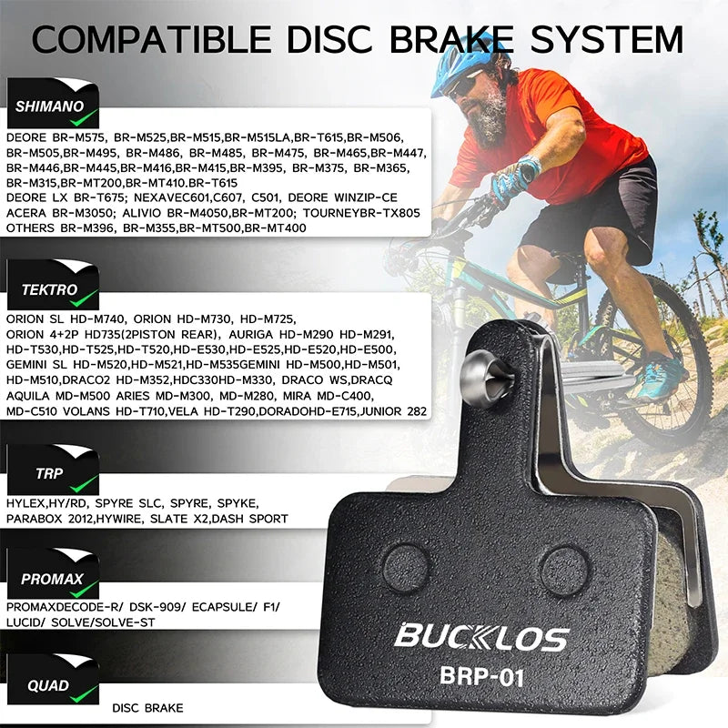 BUCKLOS Resin Bike Brake Pads
