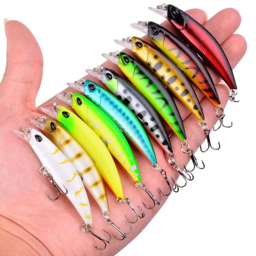 Fishing Lure Set 3/5/8 Pcs Random Minnow Crankbait Artificial Wobble Baits