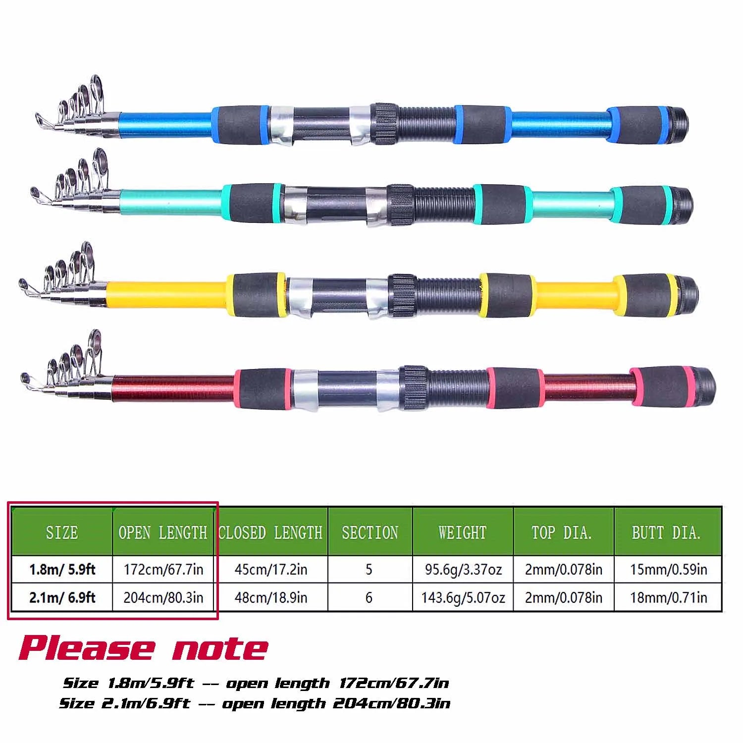 Santa King Fishing Rod Reel Combo Kit | Telescopic Travel Fishing Pole with Spinning Reel, Baits & Hooks