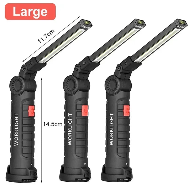 Rechargeable Work Light with Magnetic Base & Hook