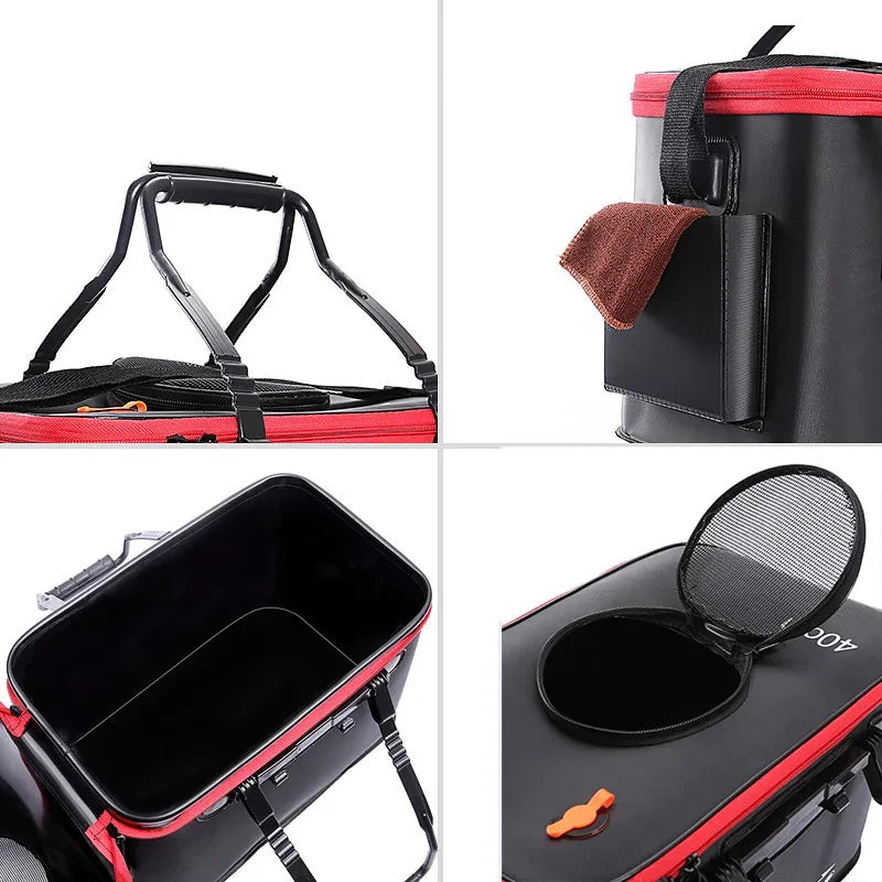 Folding EVA Fishing Bucket | Thickened Live Fish Storage Tank | Portable Outdoor Live Fish Container