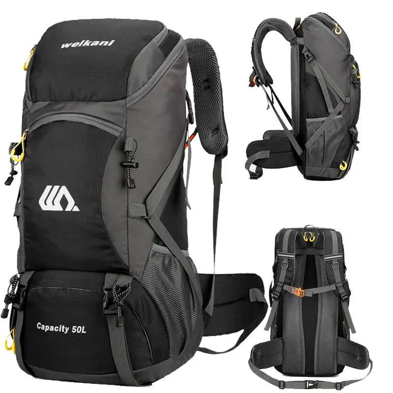 50L Travel Backpack | Waterproof Hiking Camping Rucksack for Men, Large Outdoor Climbing & Mountaineering Bag