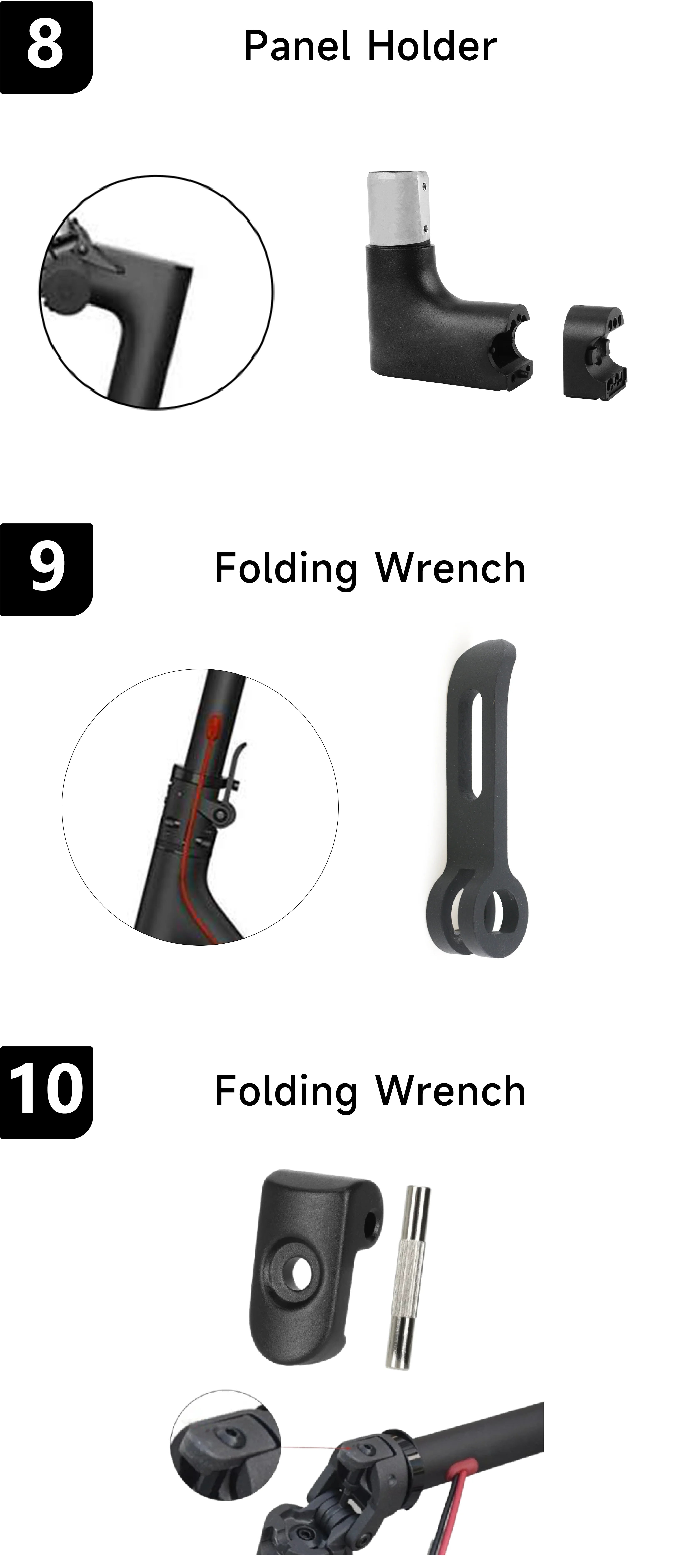 Electric Scooter Replacement Accessories
