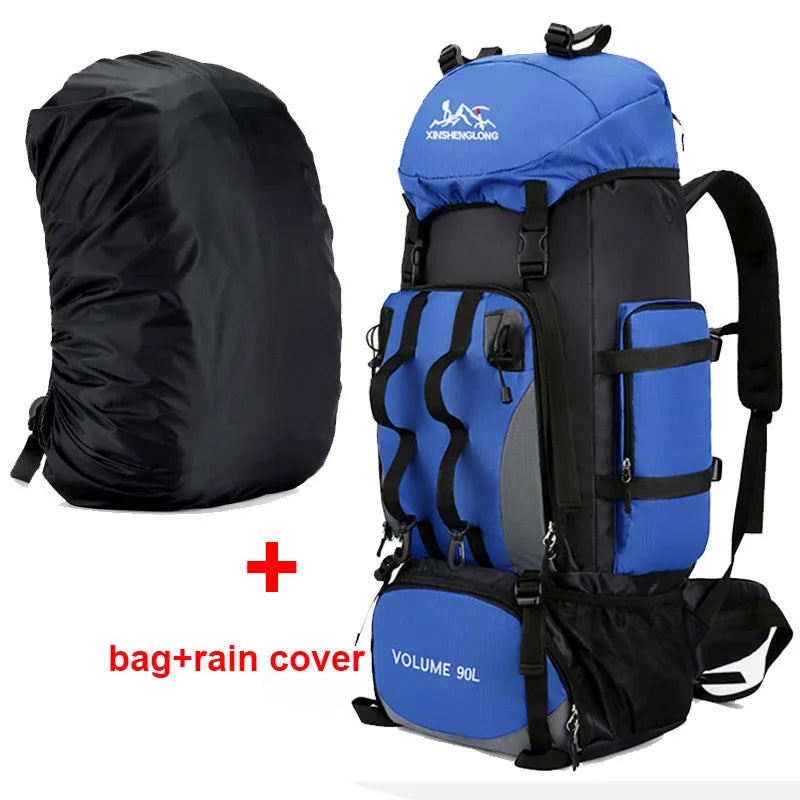 90L Waterproof Hiking Backpack | Large Capacity Camping & Trekking Rucksack for Men, Outdoor Travel Bag