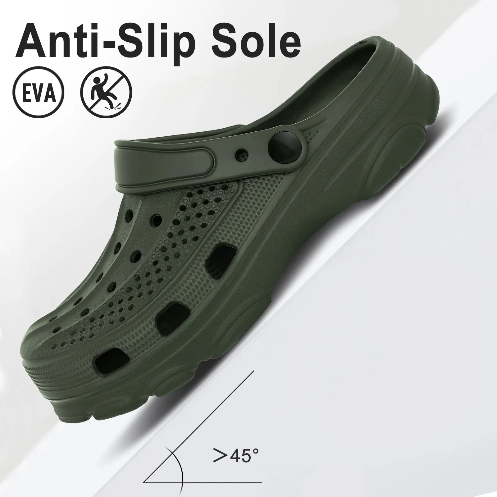 Pallene Men’s Clogs Sandals Non-Slip Breathable Casual Outdoor Beach Shoes