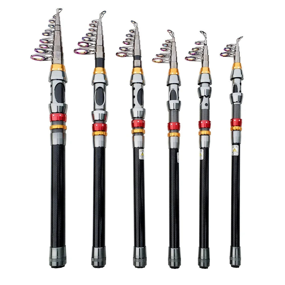 Carbon Fiber Telescopic Fishing Rod & Spinning Reel Combo
