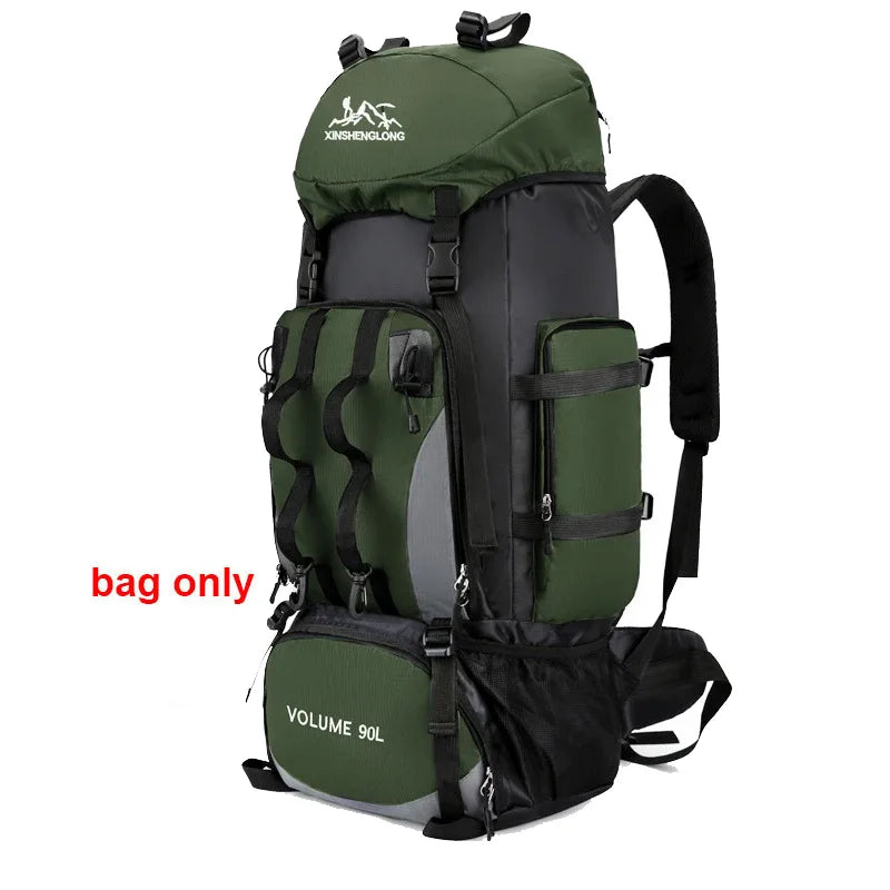 90L Waterproof Hiking Backpack | Large Capacity Camping & Trekking Rucksack for Men, Outdoor Travel Bag