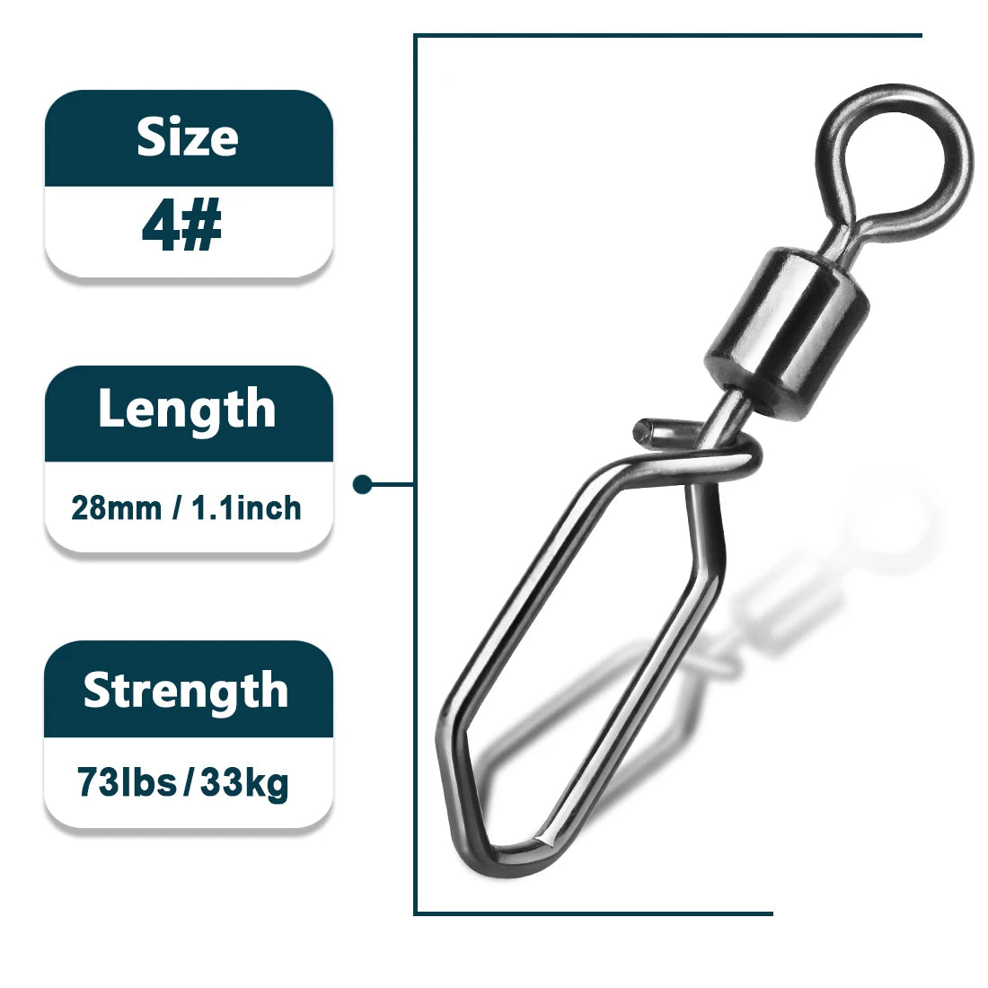 Fishing Swivels with Snap