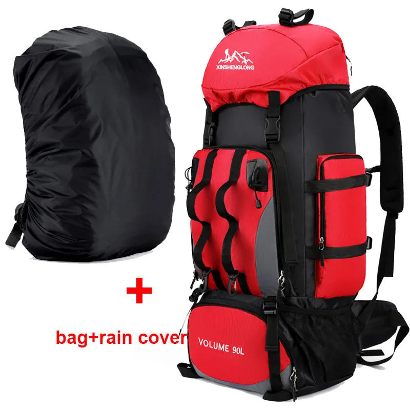 90L Waterproof Hiking Backpack | Large Capacity Camping & Trekking Rucksack for Men, Outdoor Travel Bag