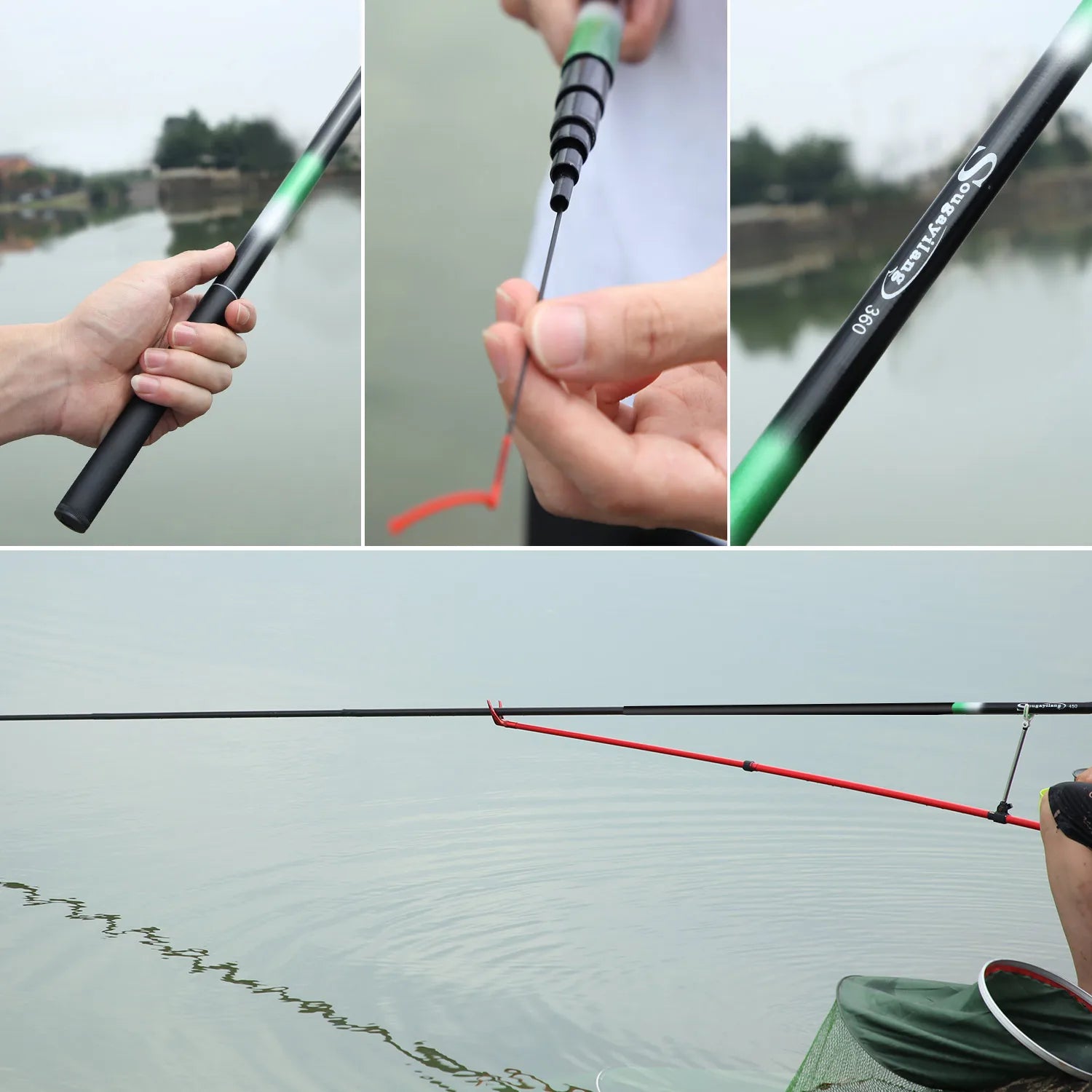 Sougayilang Ultralight Telescopic Carp Fishing Rod | 2.7M–5.4M Portable Carbon Pole | Max Drag 5kg