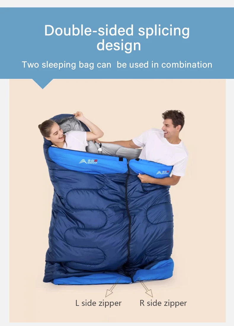 BISINNA Ultralight Waterproof Sleeping Bag | Winter Warm Envelope Backpacking Bag for Camping, Hiking & Travel