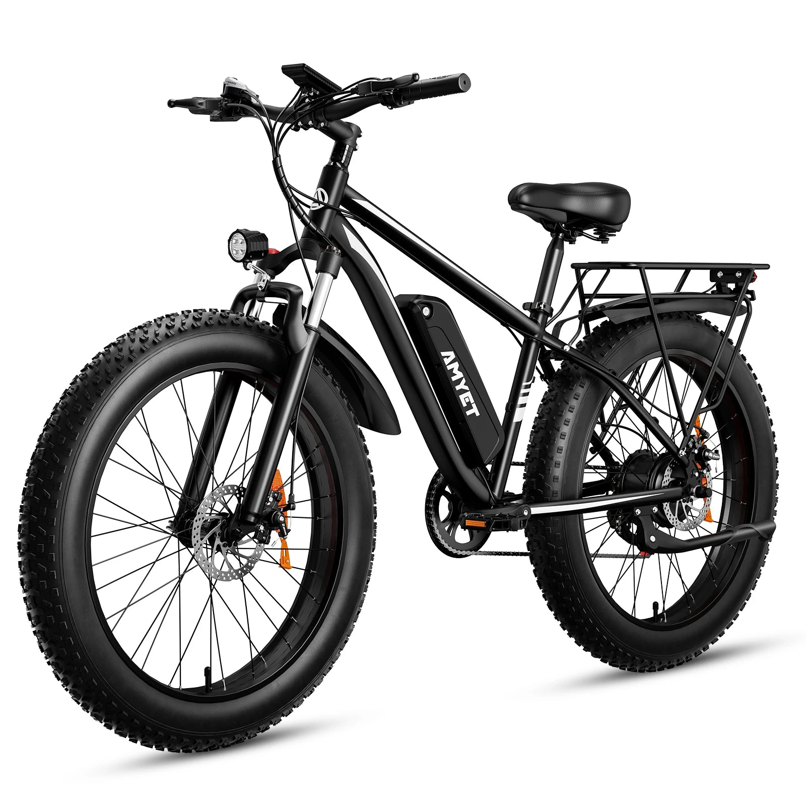 AMYET EB26 Electric Bike 1500W Peak 48V 15Ah 26" Fat Tire Mountain E-Bike for Adults
