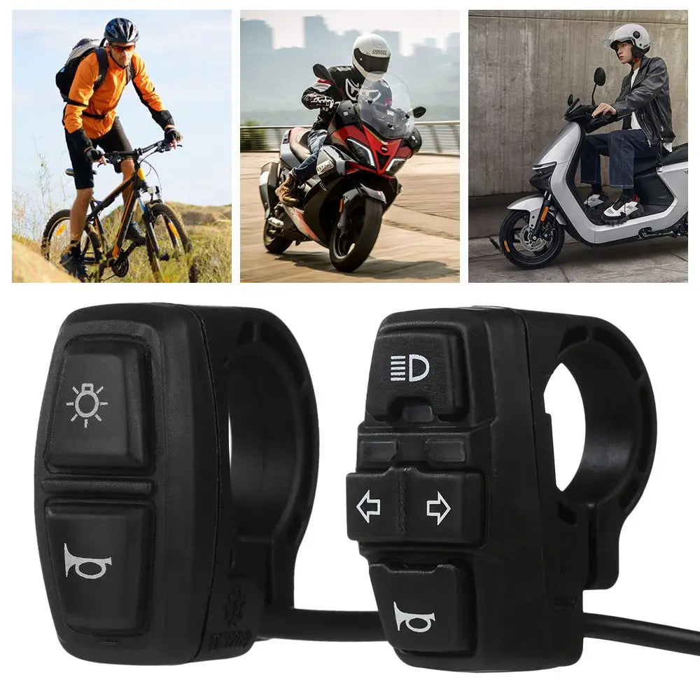 Electric Bike & Scooter Light Switch ,Horn & Turn Signal Control Button