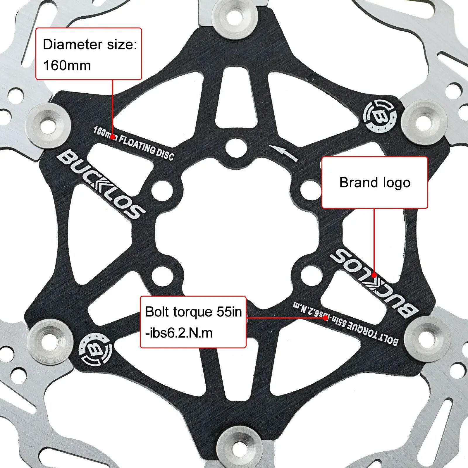 BUCKLOS Floating Bicycle Brake Disc Rotor