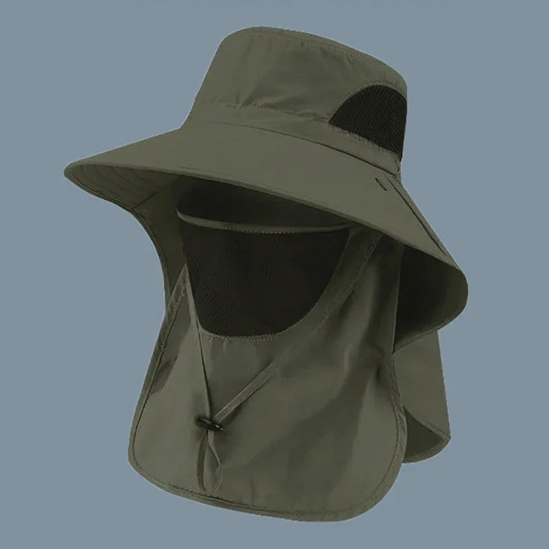 Summer Sun Hat with UV Protection | Outdoor Fishing, Hiking, Camping Bucket Cap with Neck Flap for Men & Women