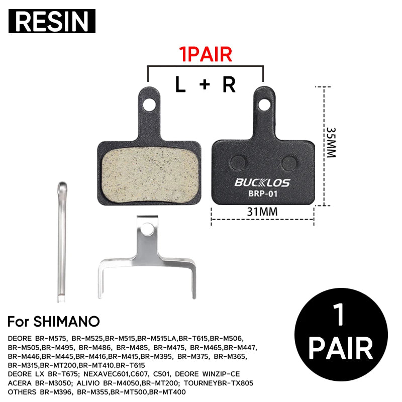 BUCKLOS Resin Bike Brake Pads
