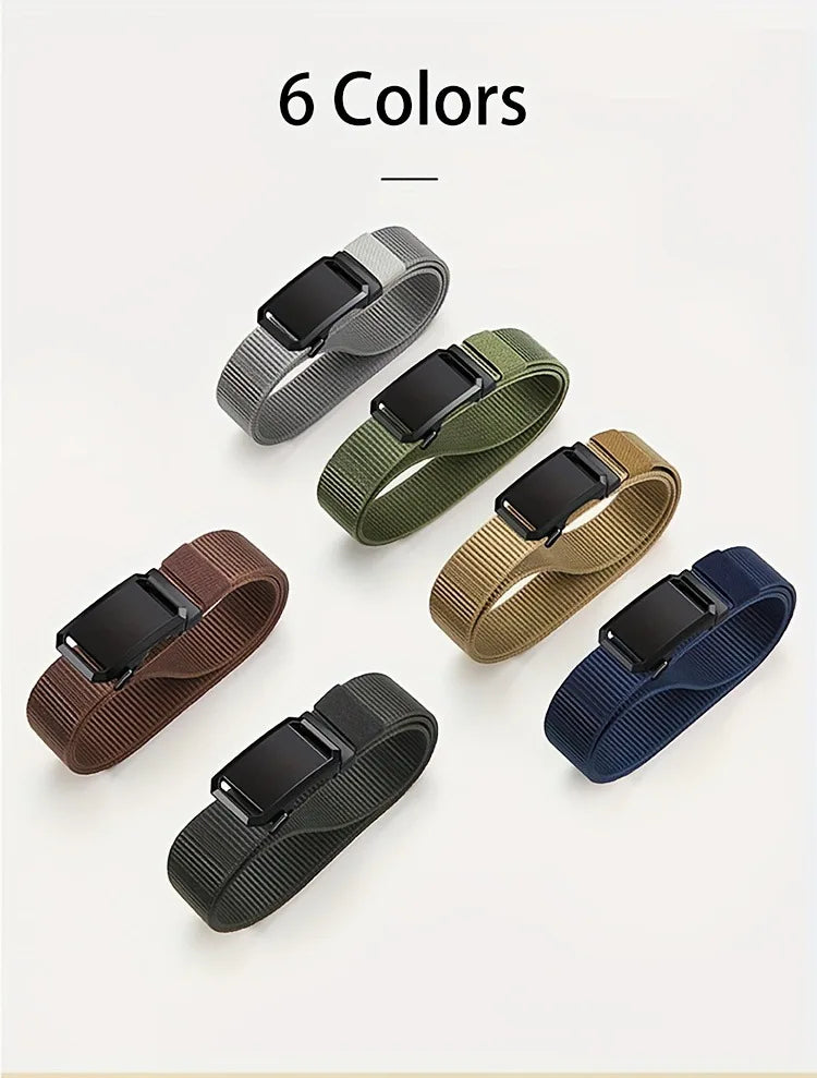 Automatic Buckle Tactical Belt | Durable Canvas Waist Belt for Men Outdoor, Hunting, Training, Casual Wear