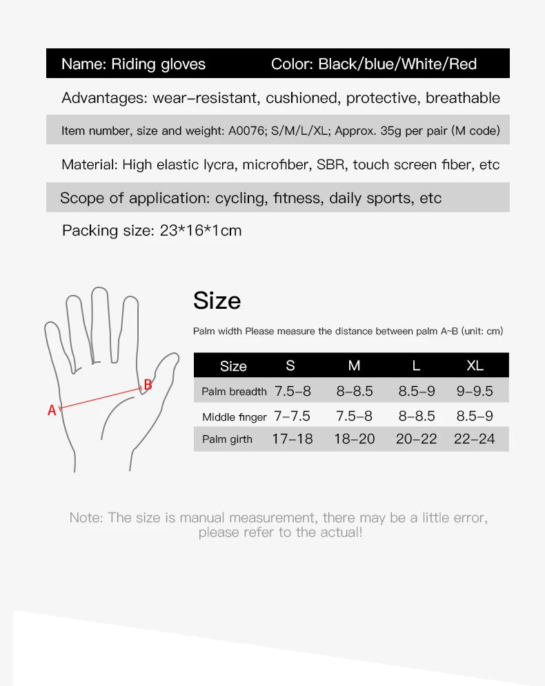 Touch Screen Cycling Gloves