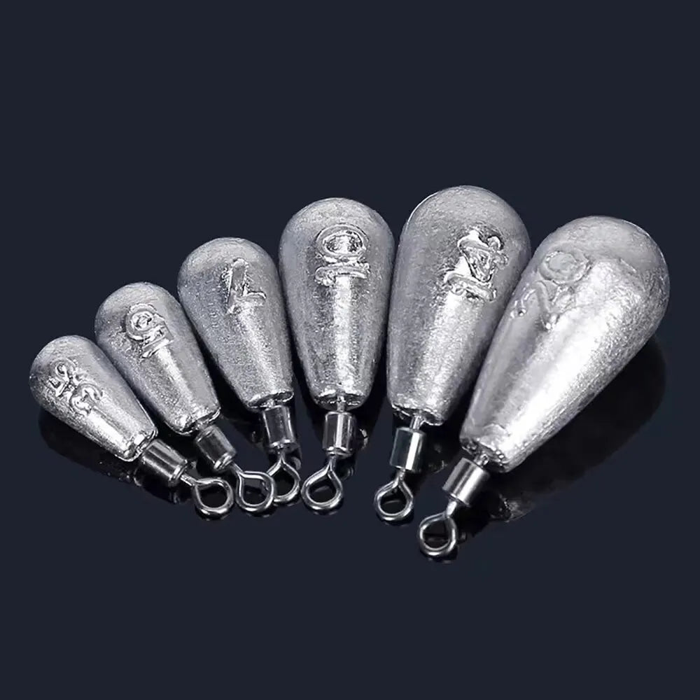 Drop Shot Fishing Weights – 15PCS Metal Sinkers Set | 3.5g–20g Tube Bullet Weights for Freshwater & Saltwater