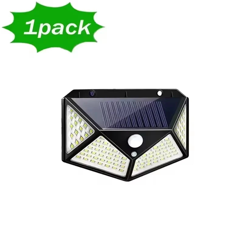 100 LED Solar Wall Lamp | Outdoor Waterproof Motion Sensor Street & Garden Light