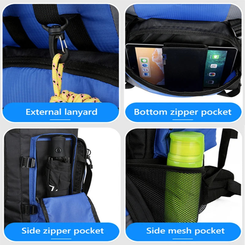 90L Waterproof Hiking Backpack | Large Capacity Camping & Trekking Rucksack for Men, Outdoor Travel Bag