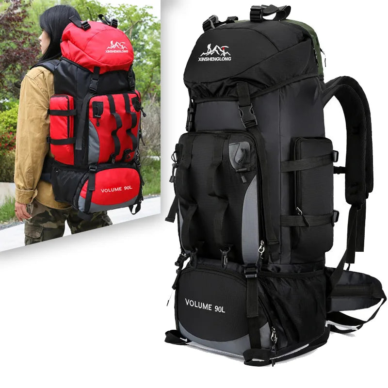 90L Waterproof Hiking Backpack | Large Capacity Camping & Trekking Rucksack for Men, Outdoor Travel Bag
