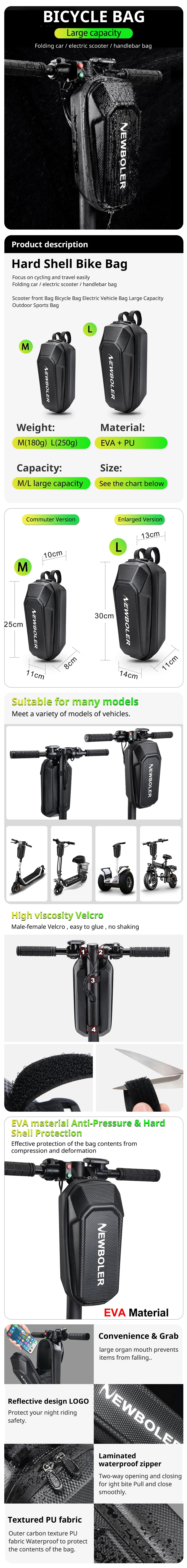 NEWBOLER Electric Scooter Front Bag
