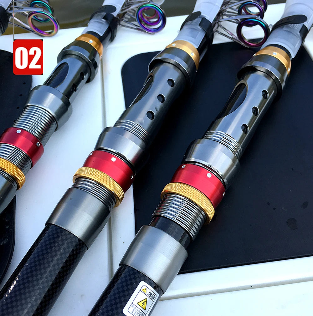 Carbon Fiber Telescopic Fishing Rod & Spinning Reel Combo