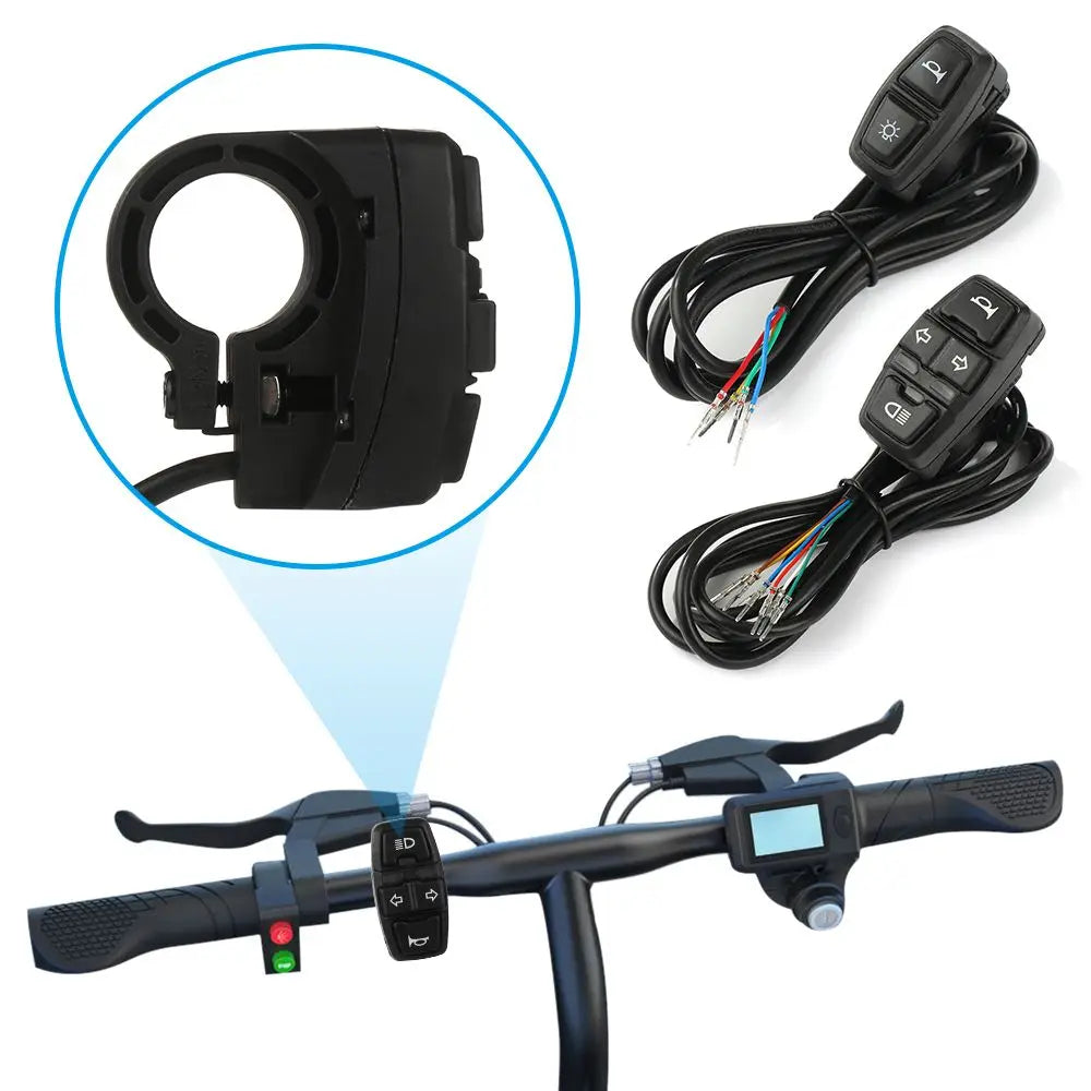 Electric Bike & Scooter Light Switch ,Horn & Turn Signal Control Button