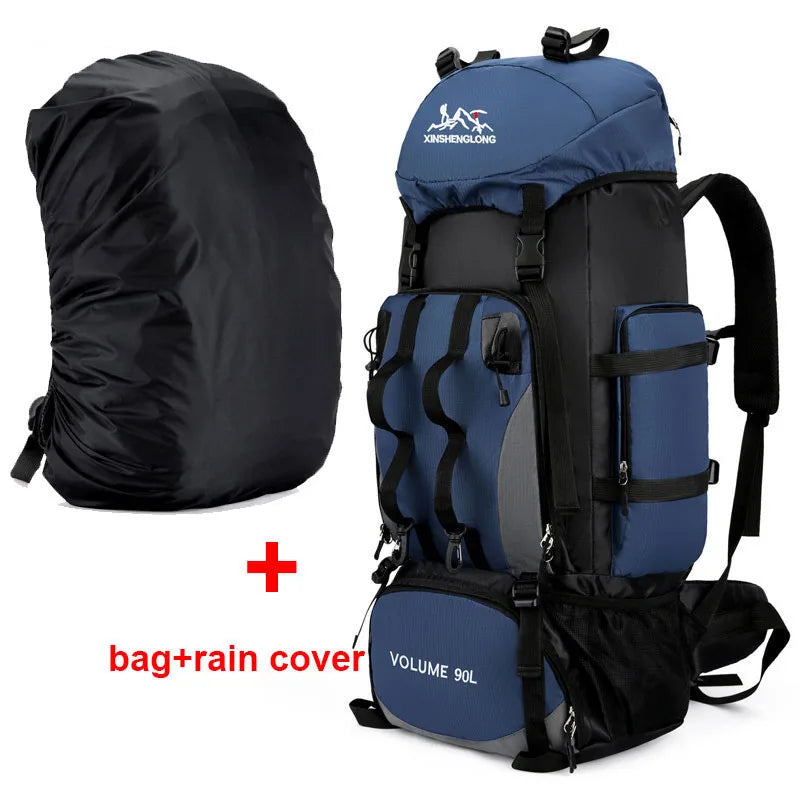 90L Waterproof Hiking Backpack | Large Capacity Camping & Trekking Rucksack for Men, Outdoor Travel Bag