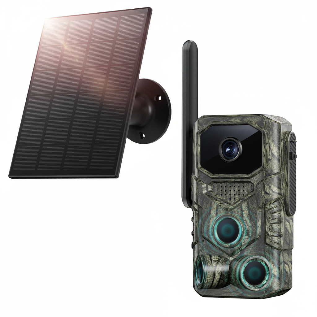 4G GPS Hunting Outdoor Trail Camera Wide Angle 4MP Camouflage Wildlife Deer Monitoring Solar Hunt Camera